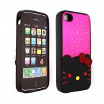 Wholesale iPhone 4 4S Diamond Kitty Case (Pink)